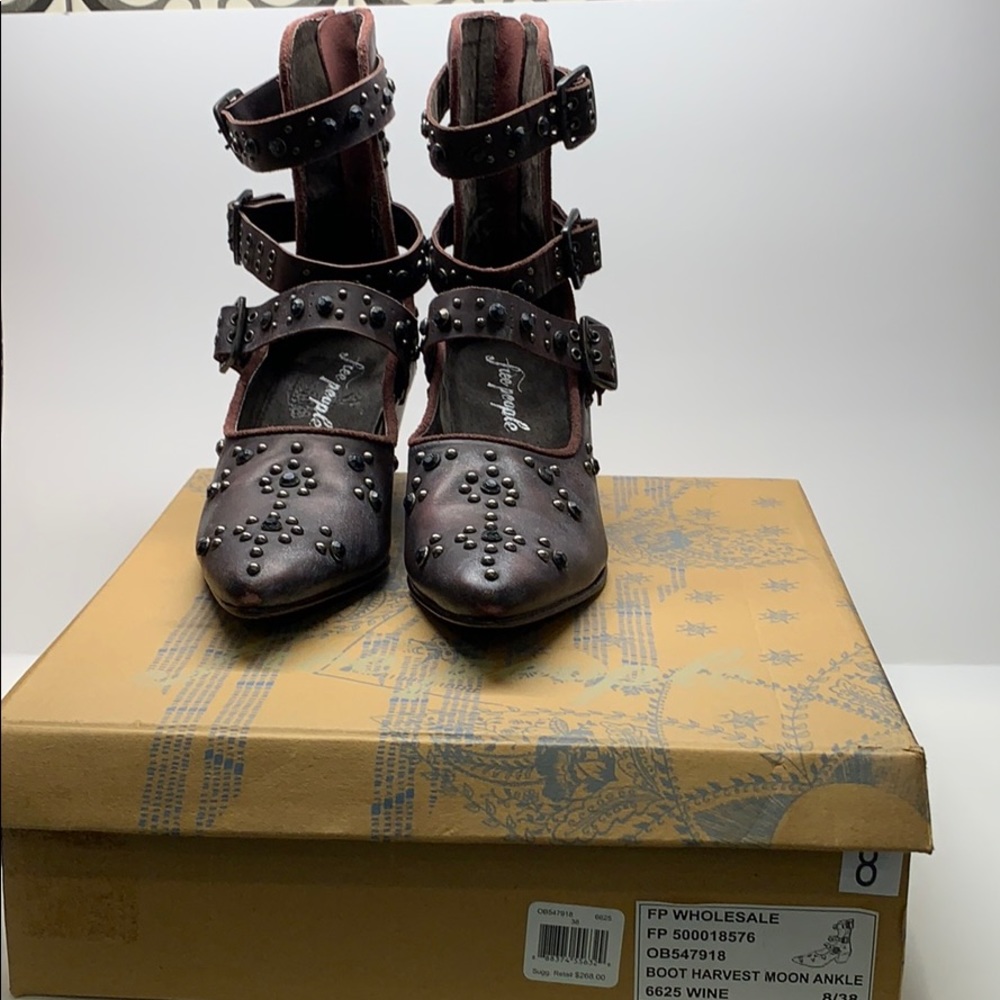 Free People Harvest Moon Leather Boot Festival Ren - Picture 9 of 10